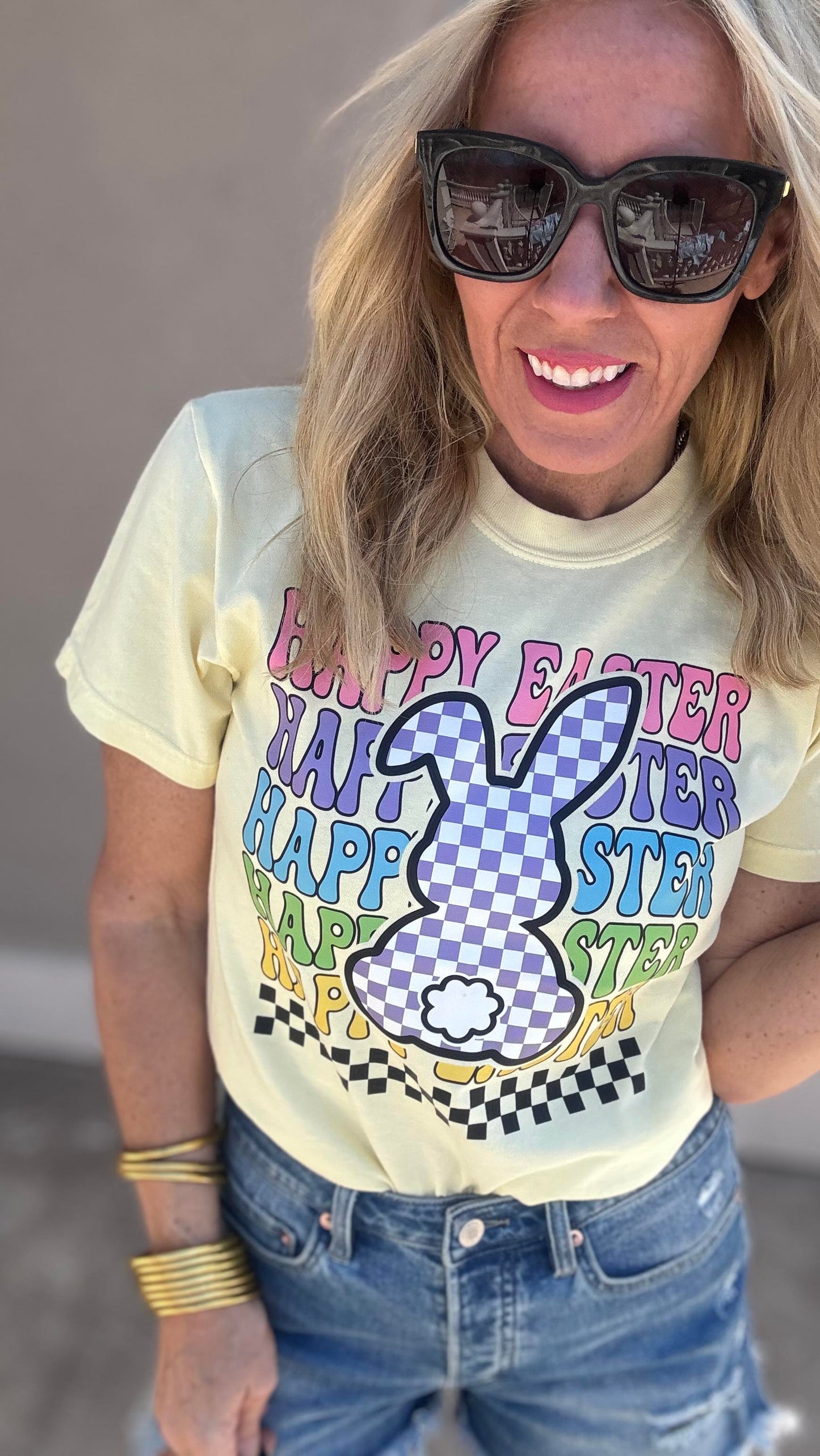 Its a Happy Happy Easter Garment Dyed Graphic T-shirt