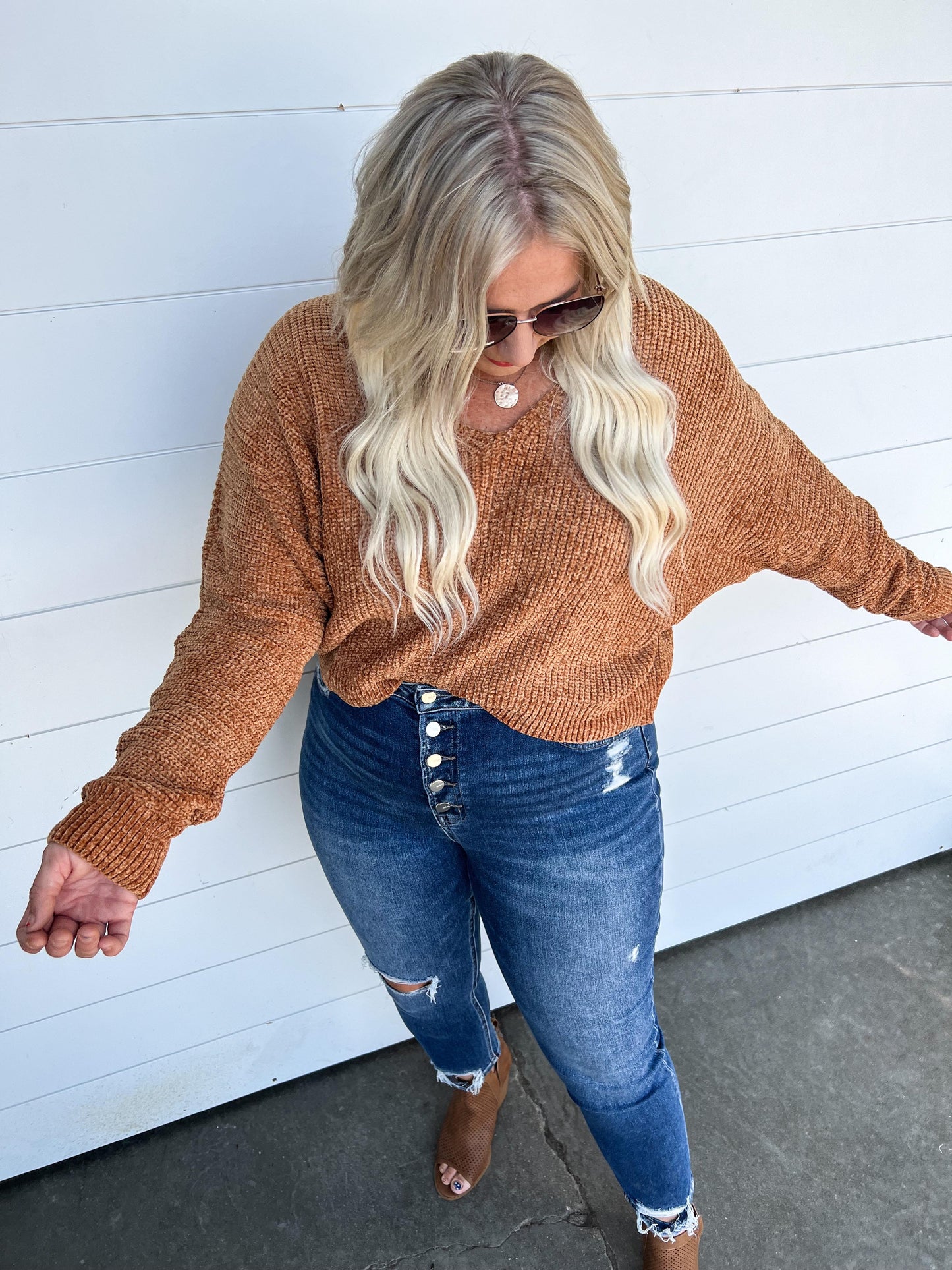 Super High Rise Button Fly Mom Denim Jeans - Mica*