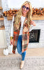 Leave Them Speechless Wool Plaid Long Vest
