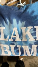 Lake Bum Tie Dye Blue Hoodie