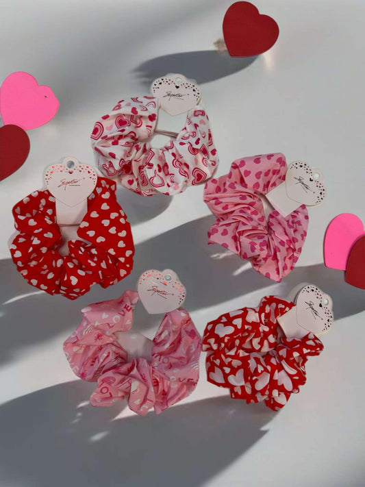 Heart Hair Scrunchies - Final Sale