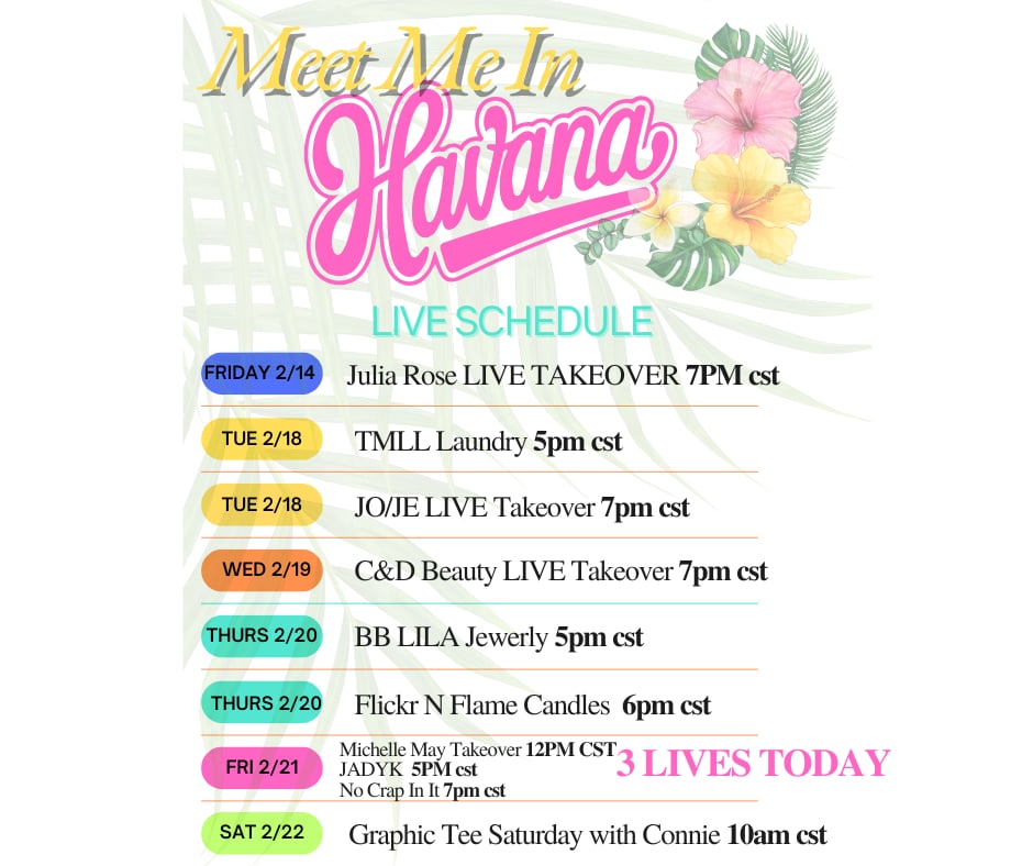 SCHEDULE: Meet Me In Havana LIVE WEEK Feb 16th-21st
