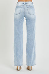 New Light Mid Rise Straight Denim Jeans - Risen