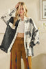 Black Washed Faric Mix Button Down Shacket | OLI & HALI *NASHVILLE LIVE PREORDER