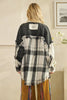 Black Washed Faric Mix Button Down Shacket | OLI & HALI *NASHVILLE LIVE PREORDER