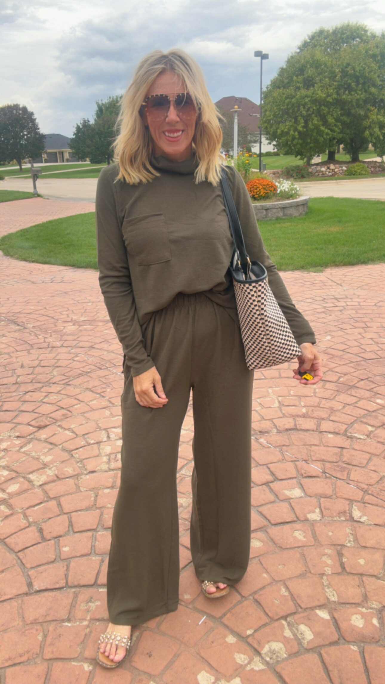3-Piece Cozy Lounge & Travel Set - Dark Olive