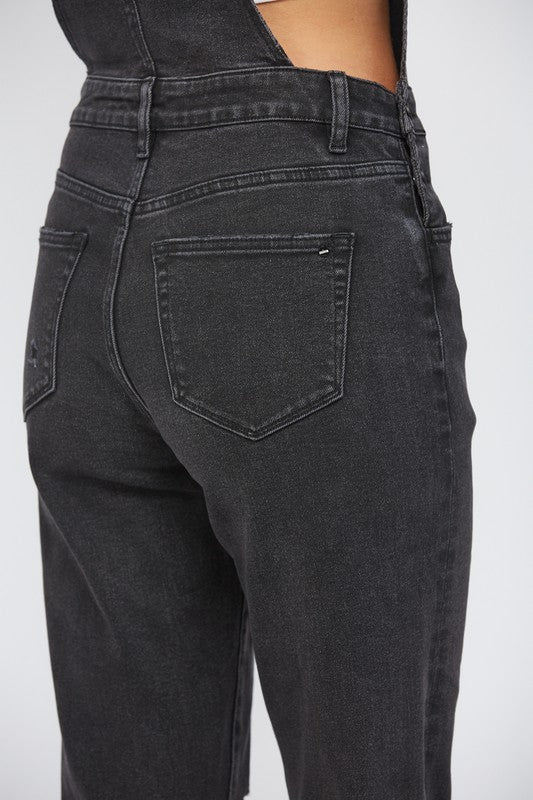 Stretch Boyfriend Denim Overalls | MICA - Final Sale