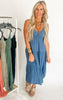 Sweetheart Neckline Tiered Cami Midi Dress - Final Sale