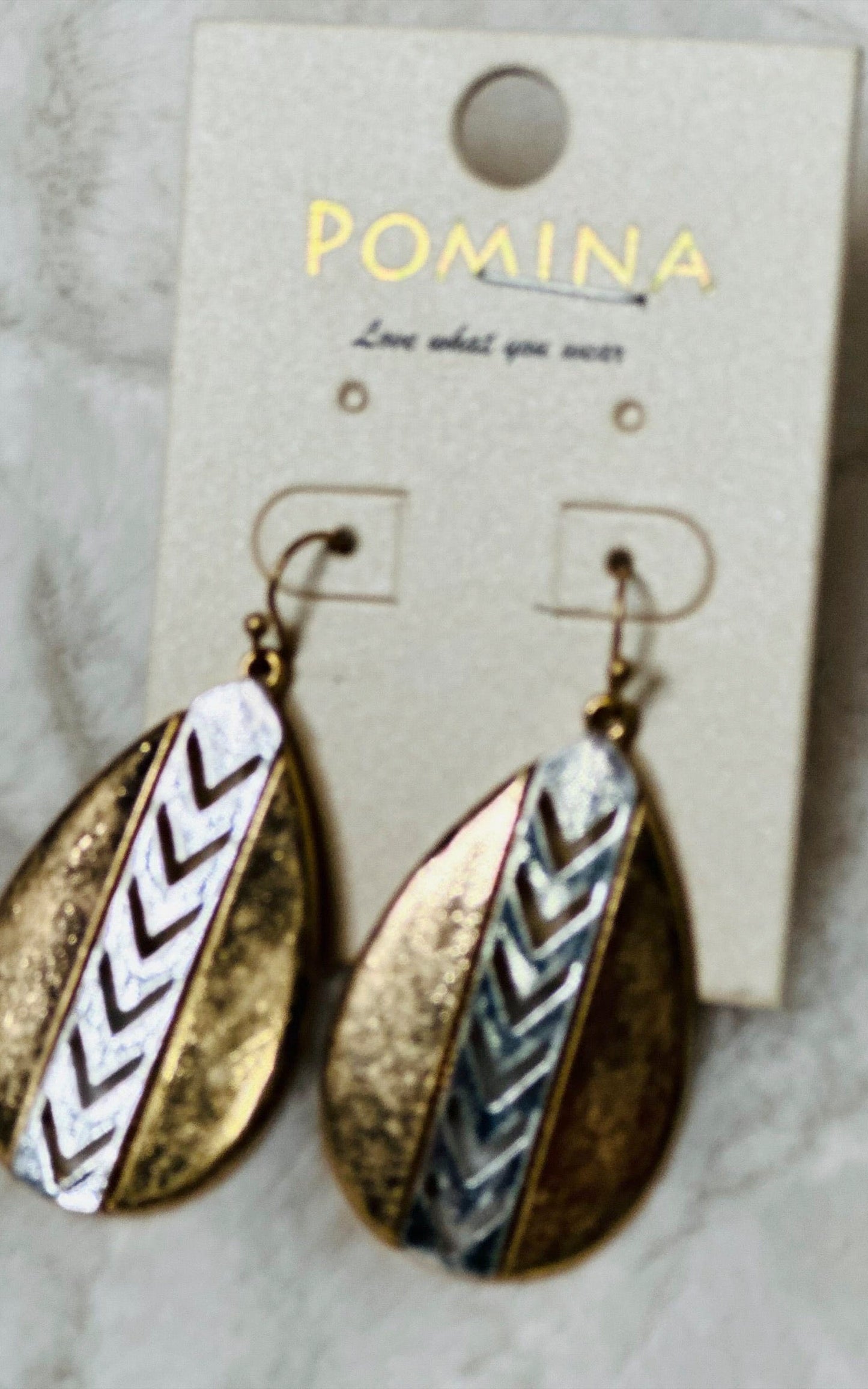 Gold & Silver Teardrop Earring - Final Sale