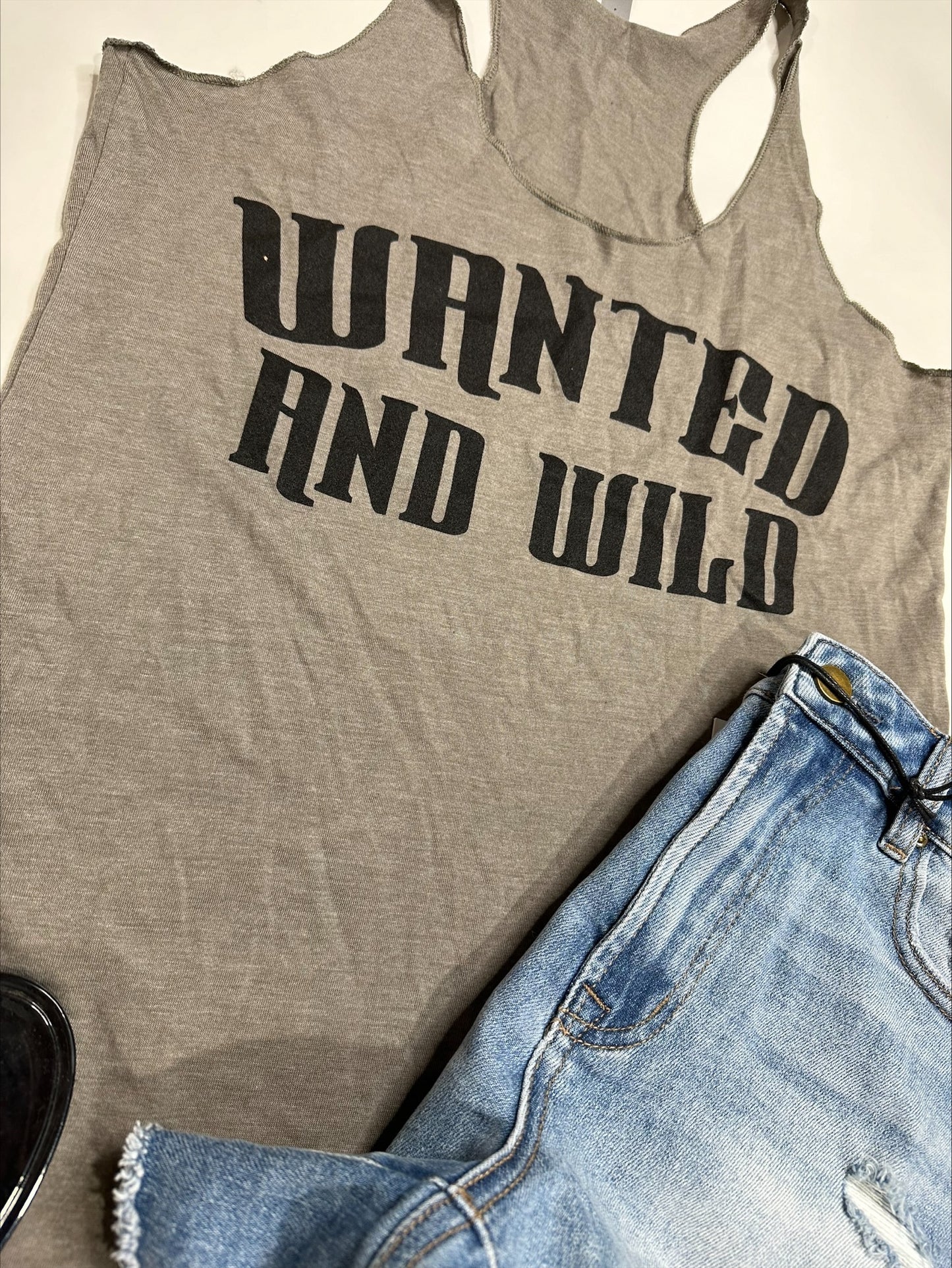 Wanted & Wild Sample Racerback Tank Top | FINAL SALE**