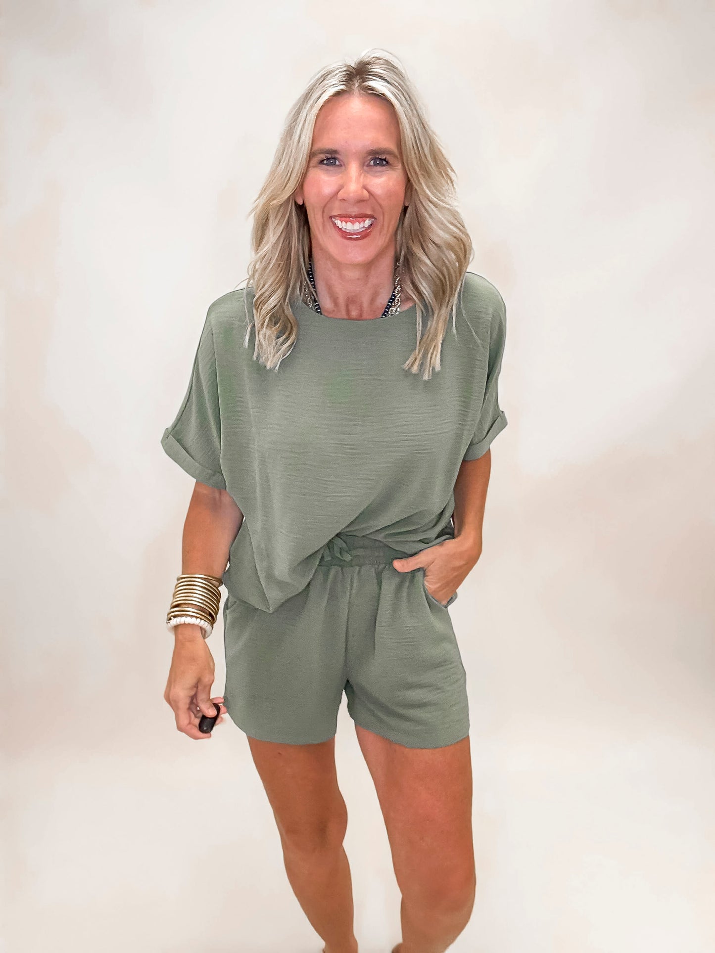Woven Airflow Top & Shorts Set | Zenana - DEAL