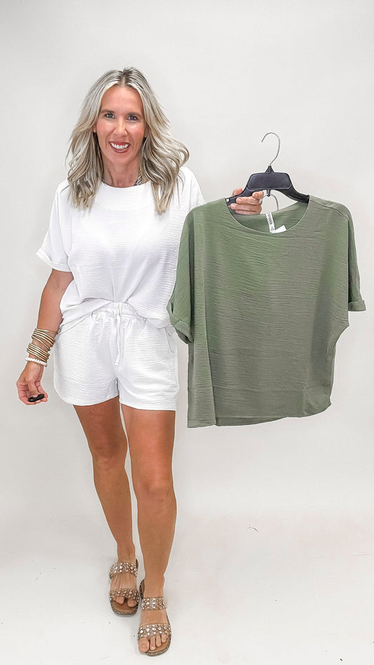 Woven Airflow Top & Shorts Set | Zenana -Final Sale
