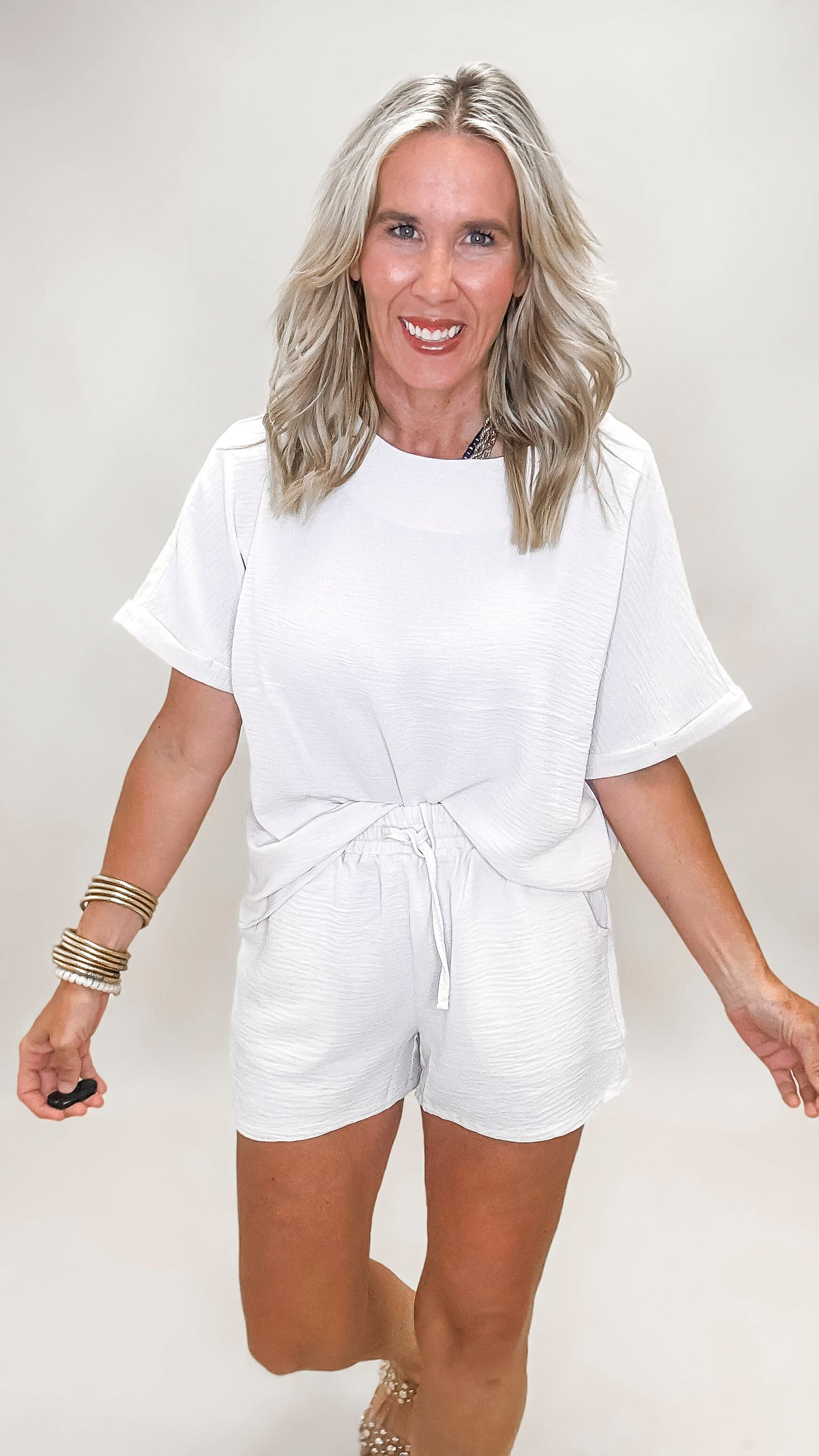 Woven Airflow Top & Shorts Set | Zenana - DEAL