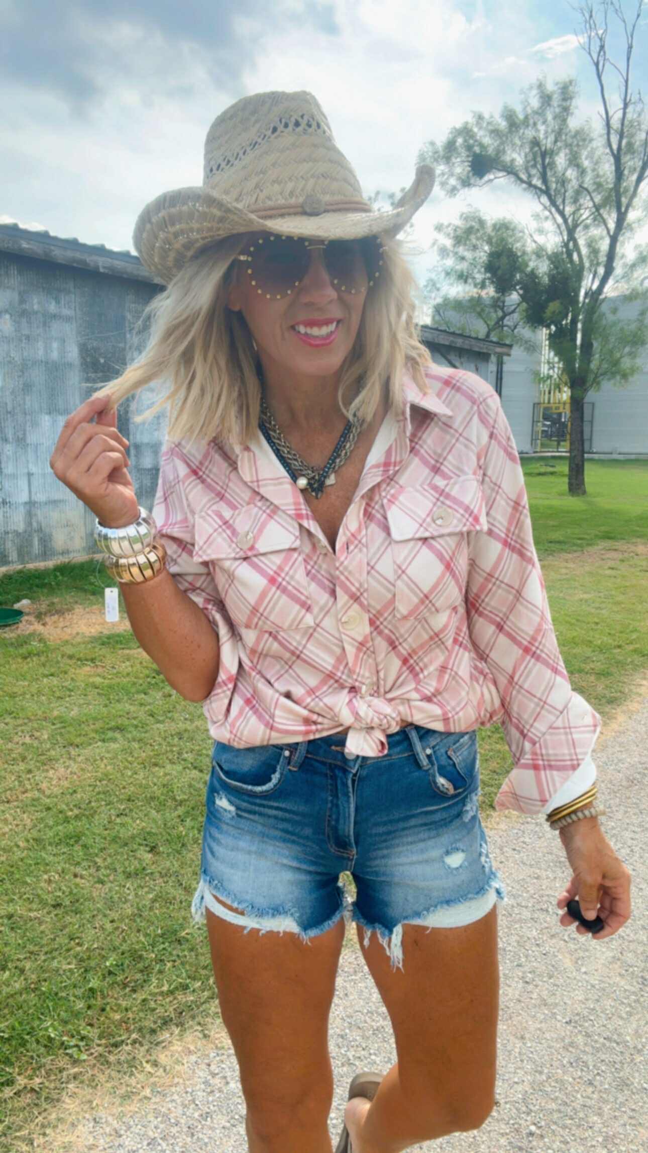 Forever Favorite Plaid Shacket in Cream Mocha Mauve #5 | Salty Wave