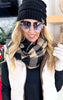 Taupe/Black Buffalo Plaid Infinity Scarf - DEAL