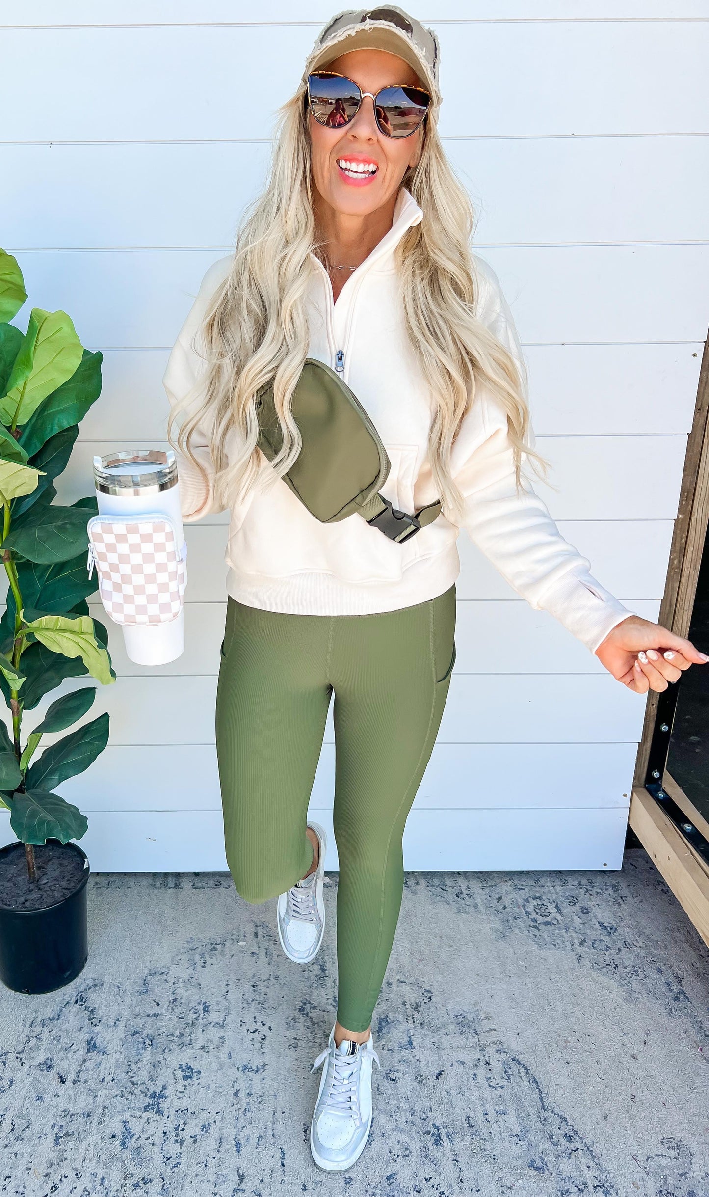 The Ava 1/2 Zip Mock Neck Sweatshirt - Final Sale