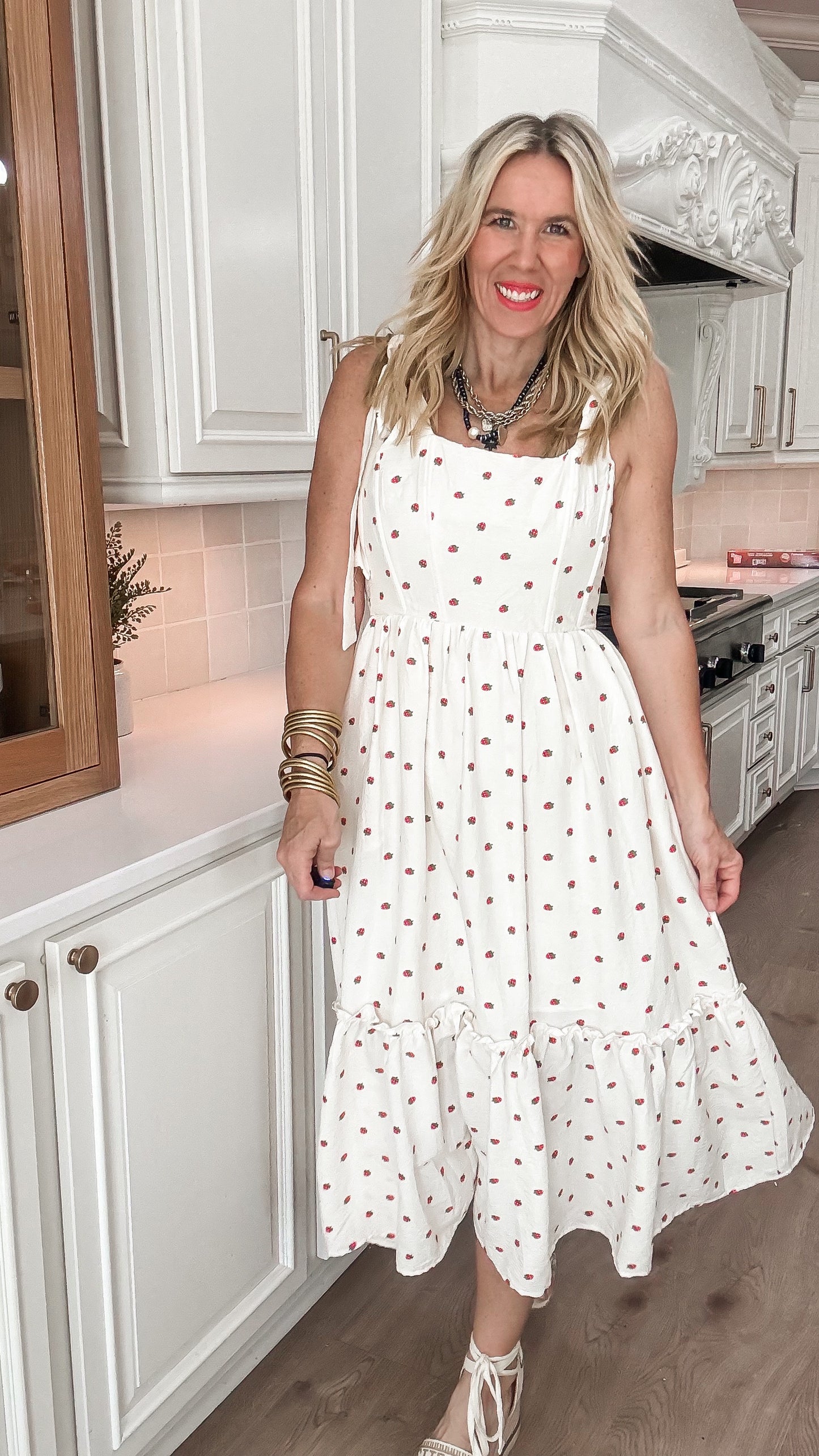 Strawberry Field Midi Dress - Final Sale