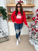 Torn Between Looking like a Snack and Eating One Crewneck Sweatshirt - Red**