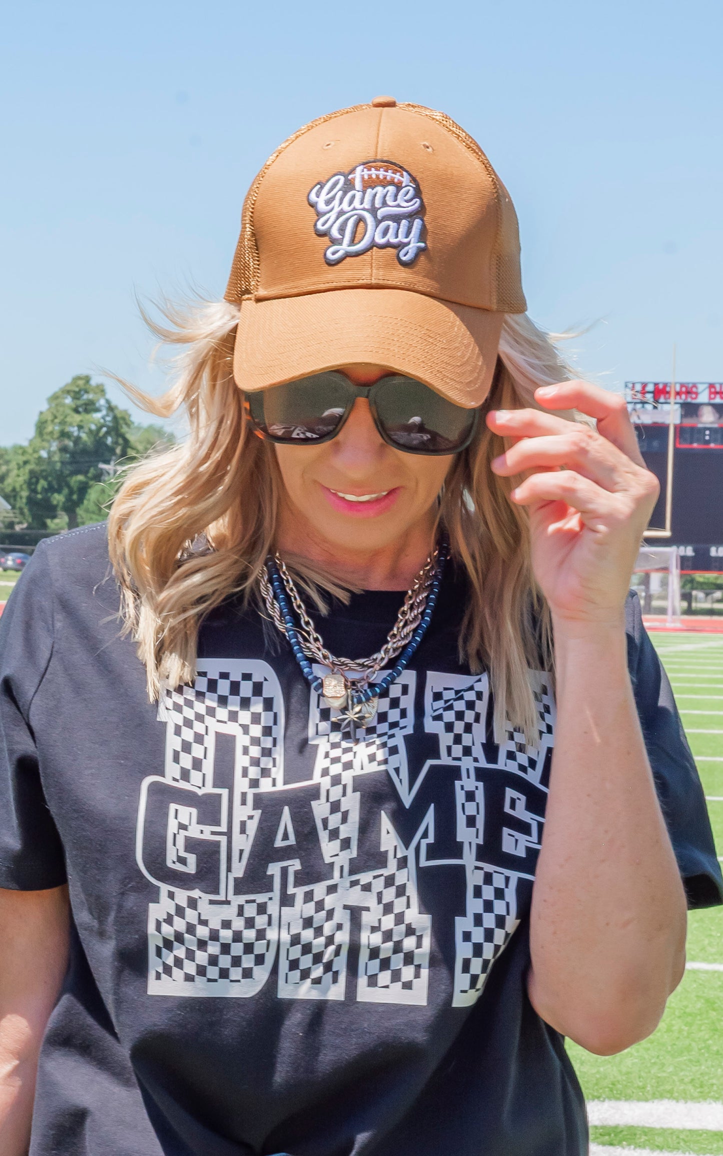 Sara's Custom Cognac Game Day Trucker Hat