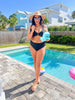 Black Luxe V Bikini Swimsuit * - Final Sale