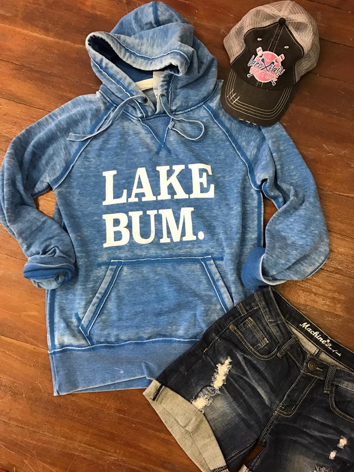 (LIMITED EDITION ) Lake Bum Hoodie 8915 - Blue - BAD HABIT BOUTIQUE