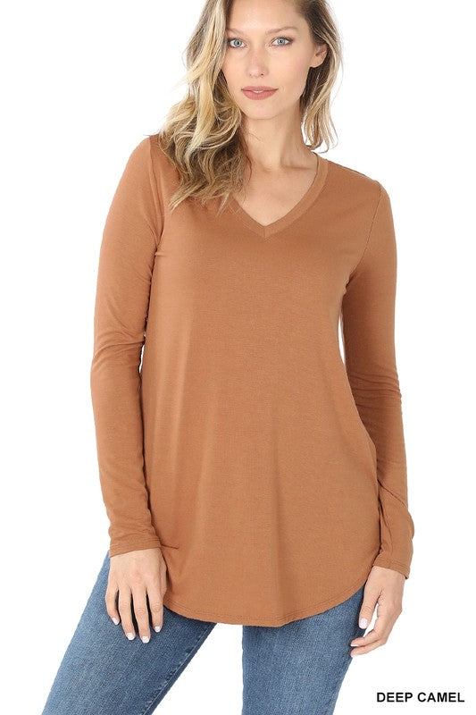 Long Sleeve V-Neck Tee - Final Sale