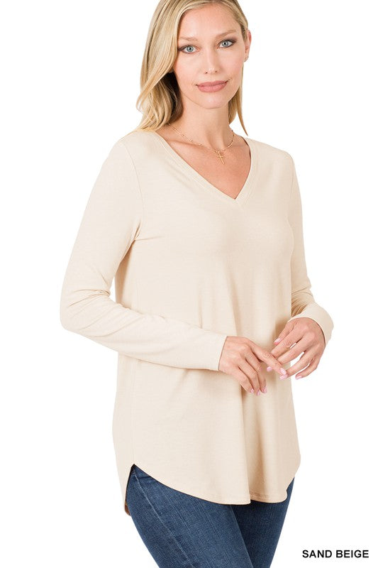 Long Sleeve V-Neck Tee - Final Sale