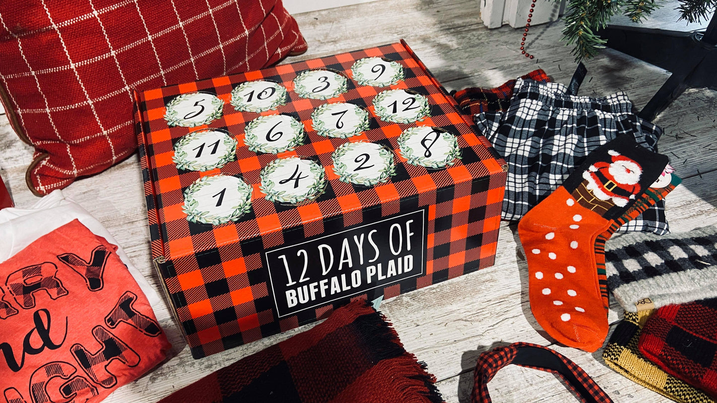 12 Days of Buffalo Plaid Christmas Advent Calendar, 12 DAYS, BAD HABIT BOUTIQUE , BAD HABIT BOUTIQUE