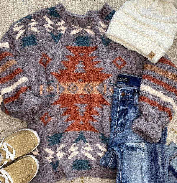  Dutton Ranch Aztec Sweater, CLOTHING, ENTRO, BAD HABIT BOUTIQUE 
