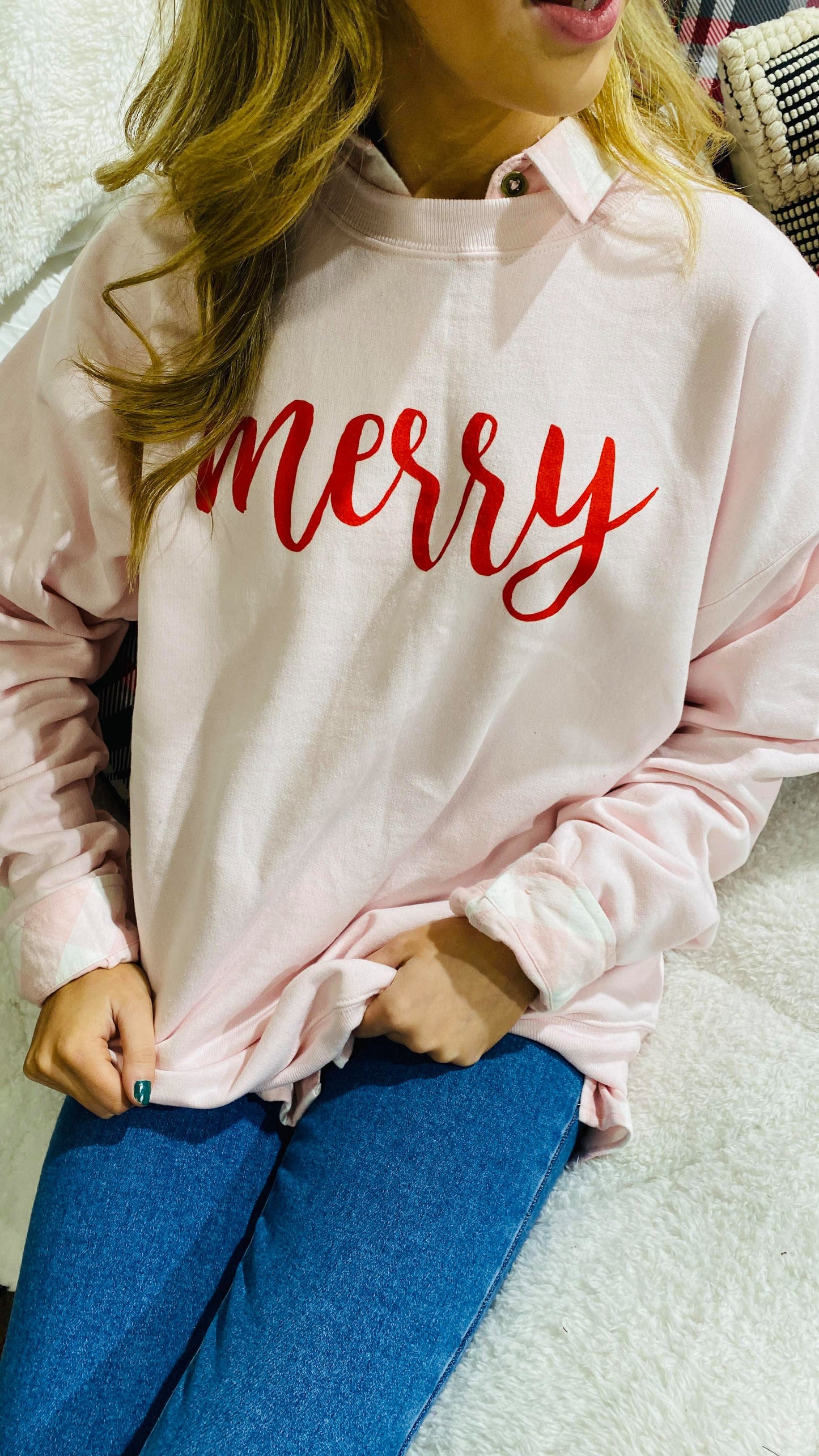 30 Days 30 Deals: Merry Crewneck Sweatshirt, CLOTHING, ADDICTED INK, BAD HABIT BOUTIQUE