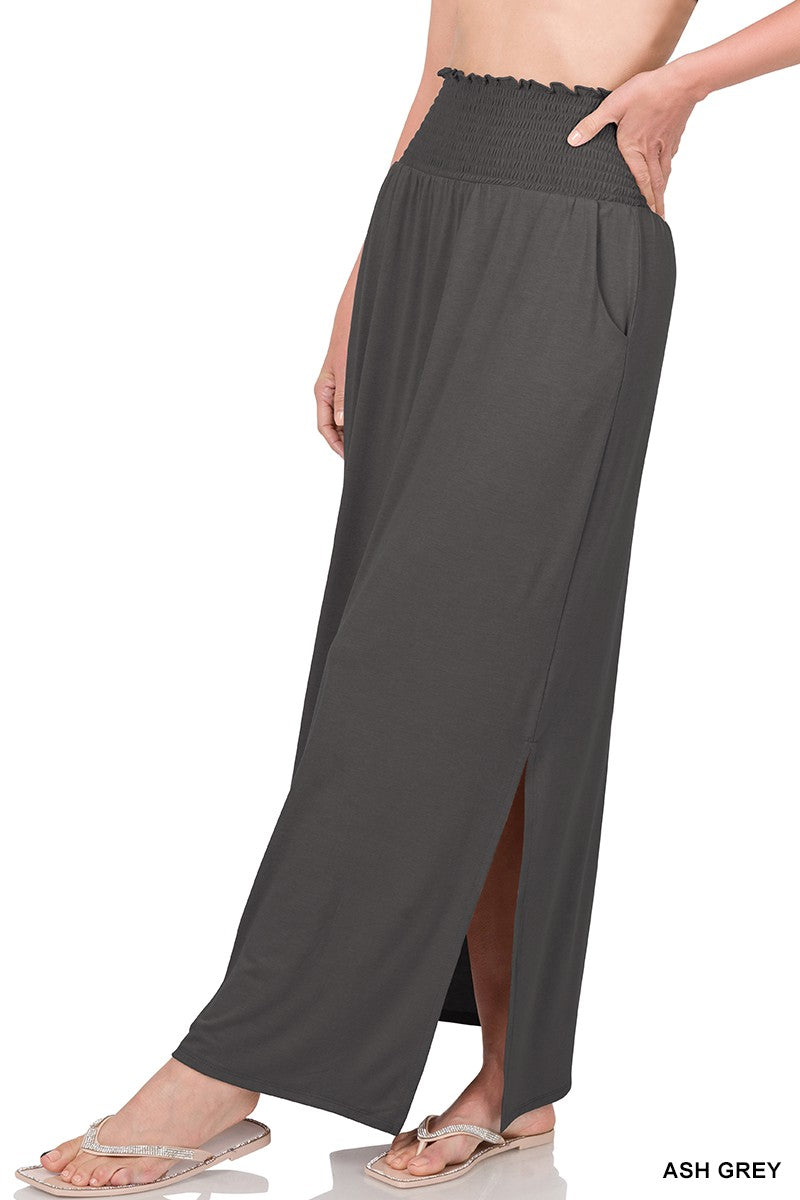 ASH GREY MAXI SKIRT