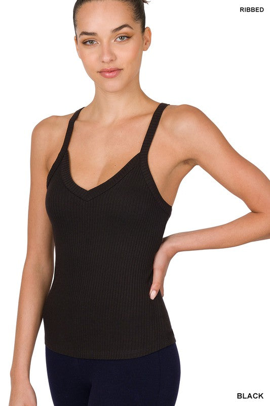 Sara's Steals and Deals Ribbed Cami Tank Top** - Final Sale