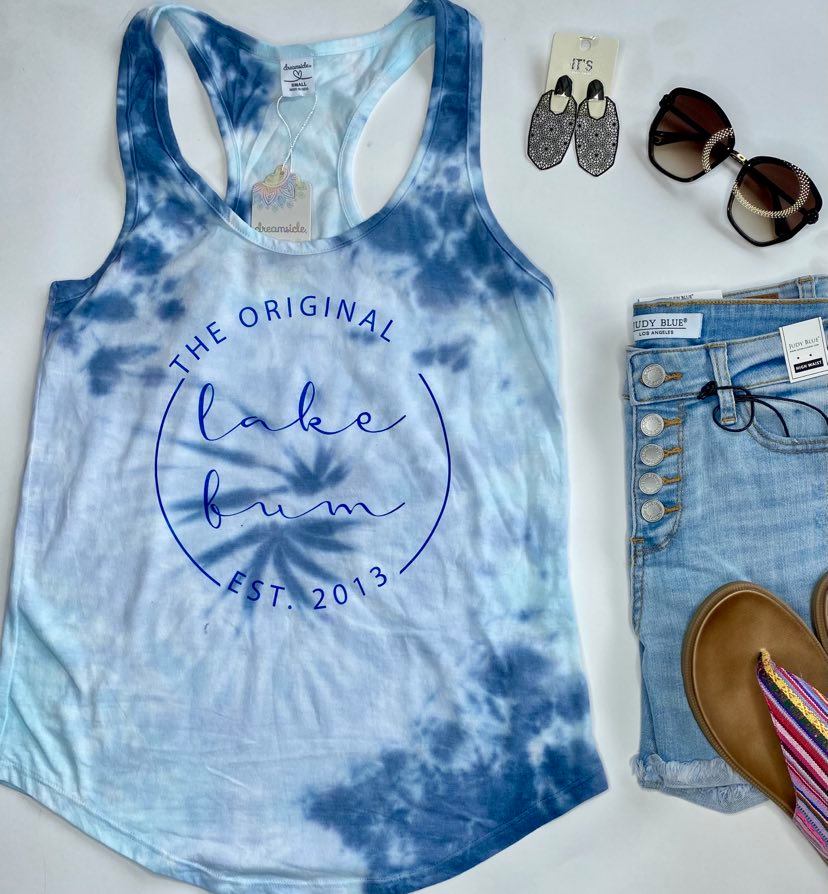 Tie Dye Lake Bum The Original Tank Top - BAD HABIT BOUTIQUE