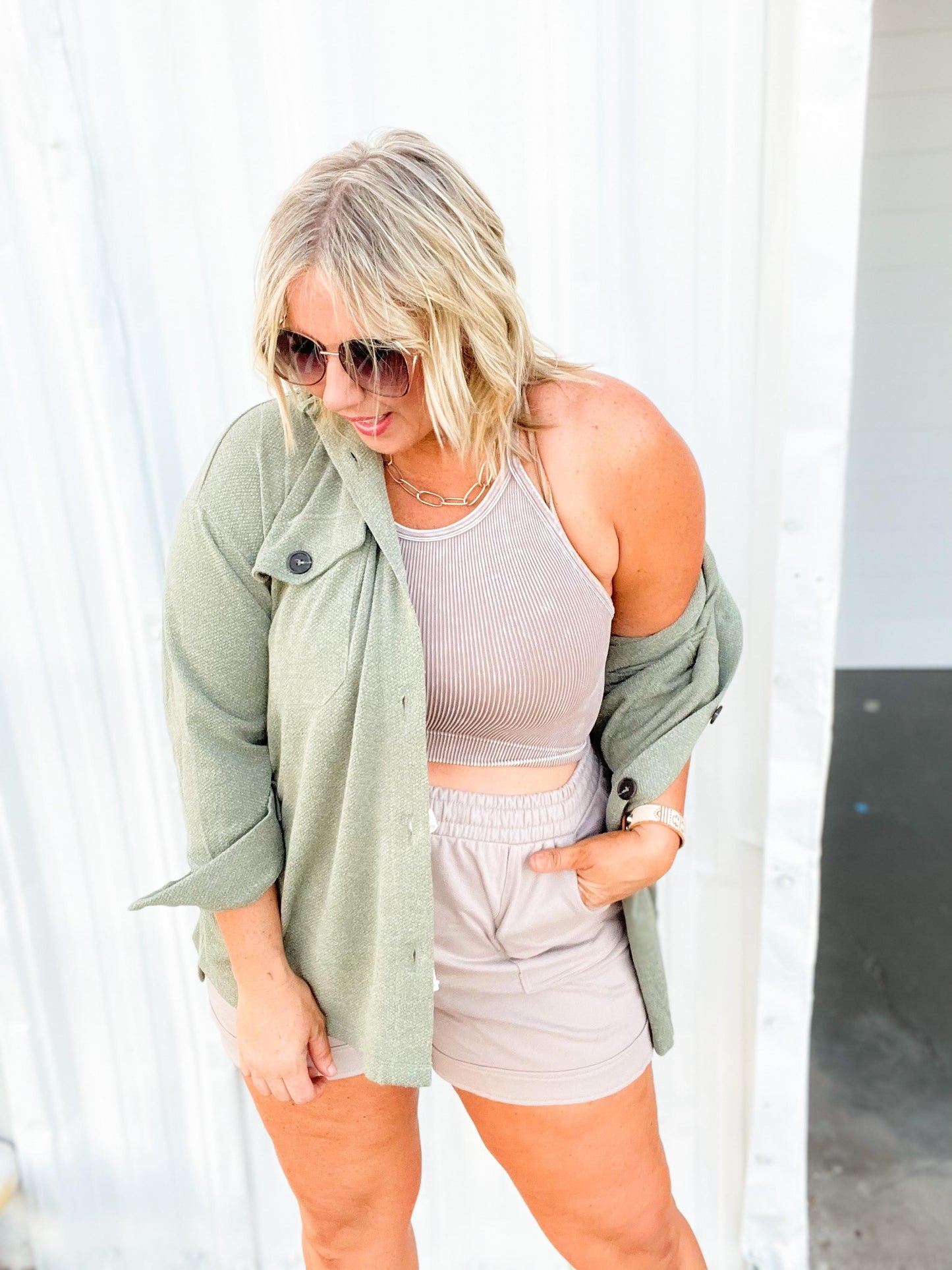 Seamless Ribbed Brami Vintage Wash - Final Sale