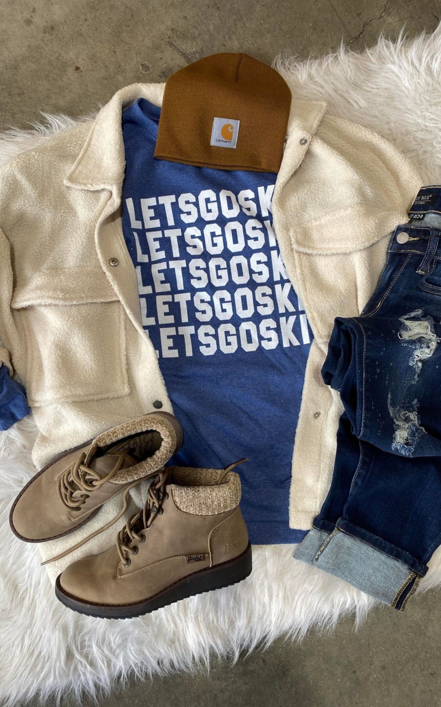 Let's Go Skiing Sweatshirt** - Final Sale