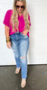 hot pink blouse