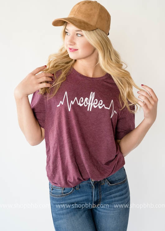 Coffee LifeLine T-Shirt - BAD HABIT BOUTIQUE