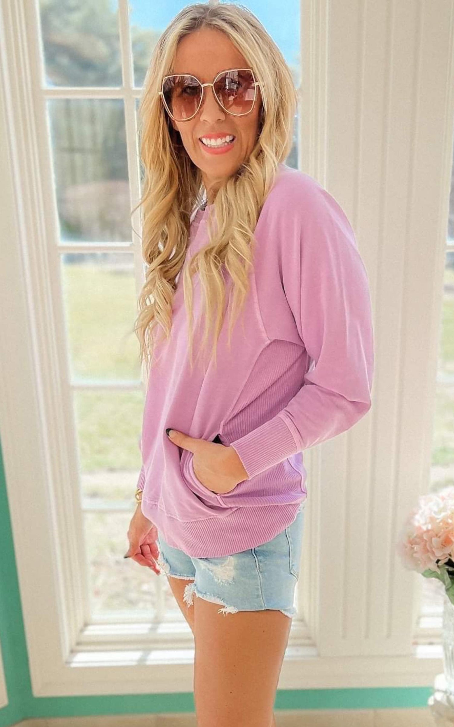 lavender pullover