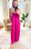 magenta maxi dress