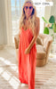 deep coral maxi dress
