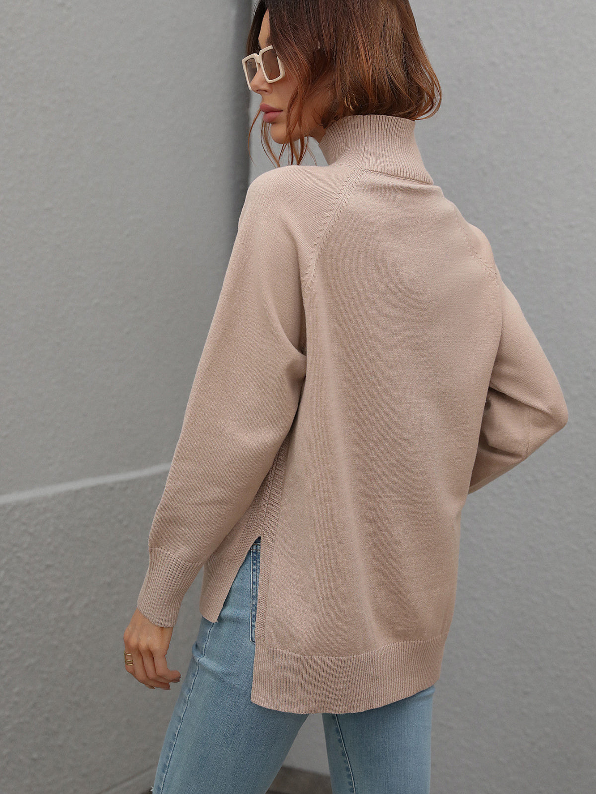Curl up and get toasty in this soft turtleneck solid sweater.   50% Viscose, 30% Polyamide, 20% Polyester Care Instruction: Machine Wash, Hand Wash SIZING: Small 2/4 - Medium 6/8 - Large 10/12 - Xlarge 14/16 This item ships from a different warehouse, usual shipping time is 3-5 business days, please allow additional time during the holidays.