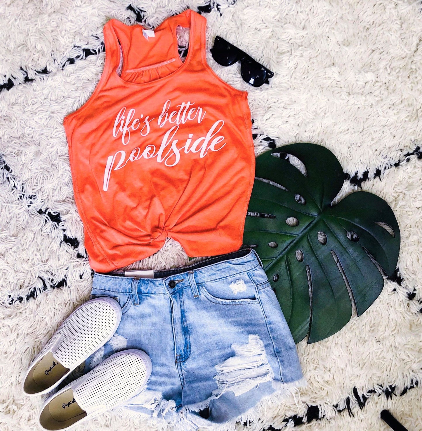 Life is Better PoolSide Tank Top - BAD HABIT BOUTIQUE