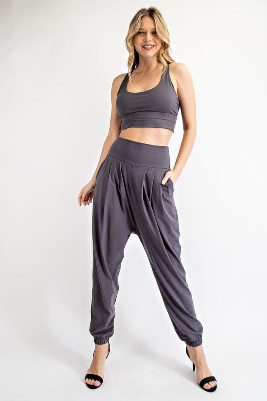 BUTTER PLEAT HIGH WAIST JOGGER | REA MODE - FINAL SALE