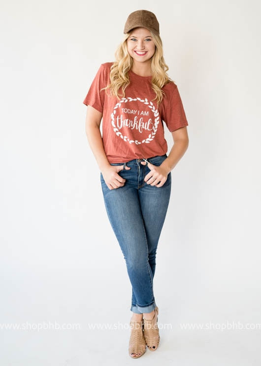 Today I am ThankFul T-shirt- Copper - BAD HABIT BOUTIQUE