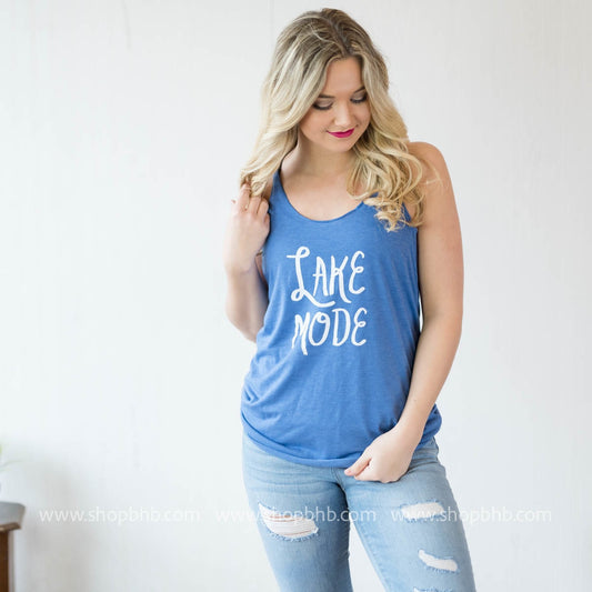 Lake Mode Tank - blue - BAD HABIT BOUTIQUE