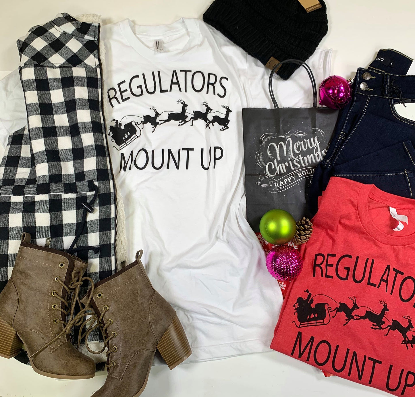Regulators Mount Up - Santa Claus T-Shirt - BAD HABIT BOUTIQUE