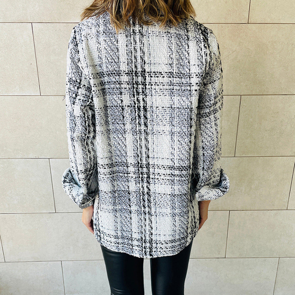 herringbone plaid jacket