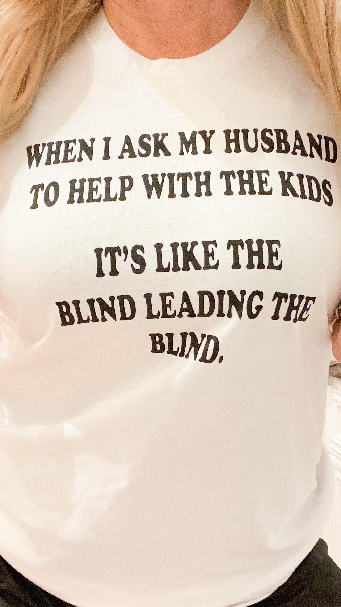 When I Ask My Husband White Unisex T-shirt, CLOTHING, BAD HABIT APPAREL, BAD HABIT BOUTIQUE