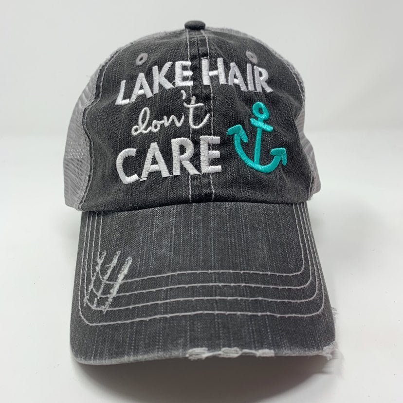 Lake Hair Don't Care Trucker Hat, CLOTHING, BAD HABIT APPAREL, BAD HABIT BOUTIQUE
