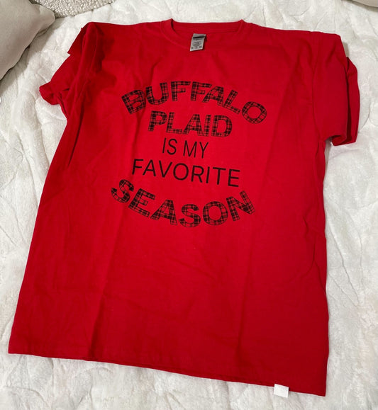 Kids Buffalo Plaid is My Fav Season graphic** - Final Sale